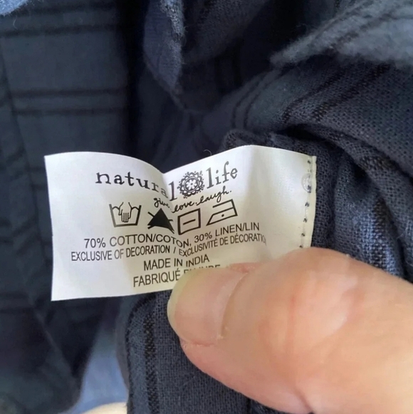 NATURAL LIFE ANA Lace Button DOWN Top Size Large - Picture 8 of 8